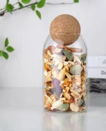 بانکه پیرکس استوانه ای درب بامبو وارداتی