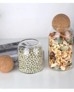 بانکه پیرکس استوانه ای درب بامبو وارداتی