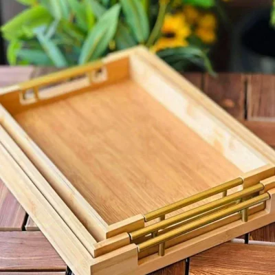 خرید و قیمت سینی مستطیل بامبو 3 تایی وارداتی
