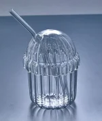خرید لیوان اسموتی نی دار پیرکس وارداتی