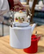 کتری لعابی دسته بالا وارداتی