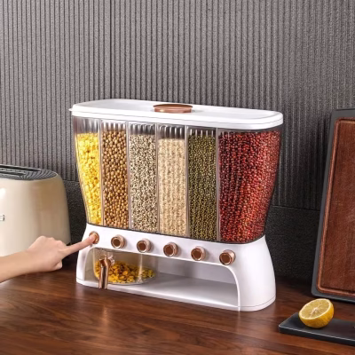 خرید و قیمت جا حبوباتی اکرولیک 6 خانه وارداتی