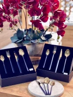 خرید و قیمت سرویس قاشق و چنگال 6 نفره 24 پارچه رزهوم Roze home