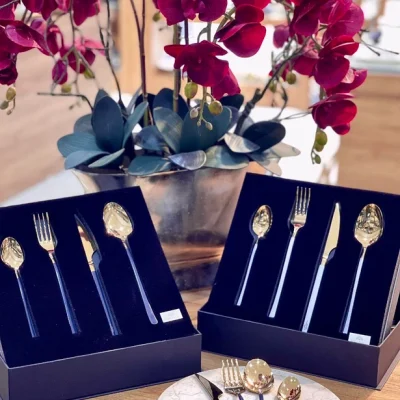 خرید و قیمت سرویس قاشق و چنگال 6 نفره 24 پارچه رزهوم Roze home