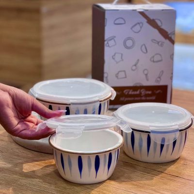 خرید و قیمت ظروف نگهدارنده چینی 3 تایی وارداتی