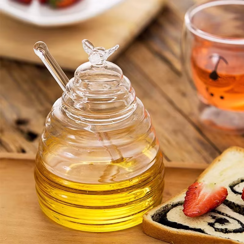 خرید و قیمت عسل خوری پیرکس قاشق دار وارداتی