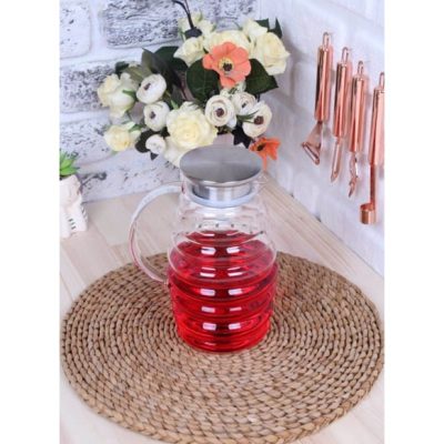 خرید و قیمت پارچ پیرکس درب استیل مدل natali برند AROW