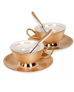 خرید و قیمت چایخوری جفتی طلاکوب ROYAL CLASSIC
