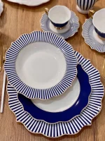 خرید و قیمت ست سرویس غذاخوری ترک Striped blue برند kitart