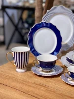 خرید و قیمت ست سرویس غذاخوری ترک Striped blue برند kitart