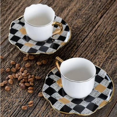 خرید و قیمت ست قهوه خوری طرح شطرنج آجار ACAR