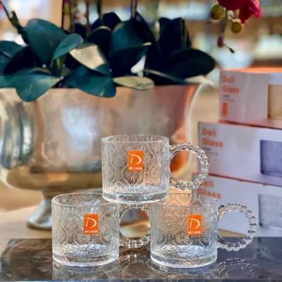 خرید و قیمت ماگ دسته حلقه ای deli glass