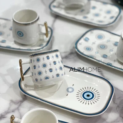 خرید و قیمت ست قهوه خوری مدل چشم نظر آجار ACAR