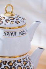 خرید و قیمت کتری قوری لعابی پلنگی آجار XAP-08527