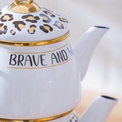 خرید و قیمت کتری قوری لعابی پلنگی آجار XAP-08527