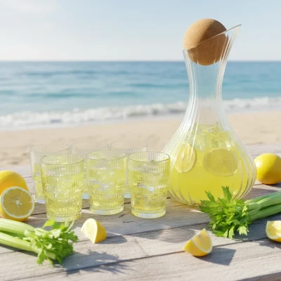 خرید و قیمت تنگ و نیم لیوان هفت پارچه DELI GLASS