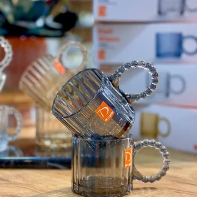 خرید و قیمت فنجان دسته مرواریدی دلی گلس DELI GLASS