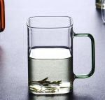 خرید و قیمت لیوان پیرکس مربع دسته رنگی دلی گلس DELI GLASS