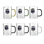 خرید و قیمت لیوان پیرکس مربع دسته رنگی دلی گلس DELI GLASS