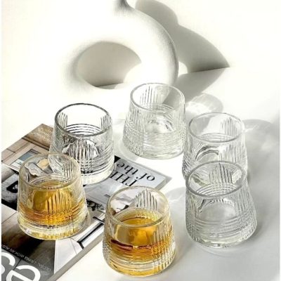 خرید و قیمت نیم لیوان چرخشی خطی دلی گلس DELI GLASS