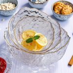 خرید و قیمت کاسه دفرمه رنگی لب طلایی