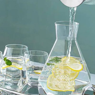 خرید و قیمت تنگ و نیم لیوان شش ضلعی دلی گلس DELI GLASS