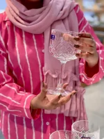 خرید و قیمت دسر خوری و بستنی خوری پایه دار طرح تایملس دلی گلس DELI GLASS