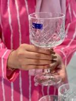 خرید و قیمت دسر خوری و بستنی خوری پایه دار طرح تایملس دلی گلس DELI GLASS