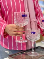 خرید و قیمت دسر خوری و بستنی خوری پایه دار طرح تایملس دلی گلس DELI GLASS