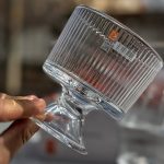 خرید و قیمت دسرخوری و بستنی خوری شیاردار پایه کوتاه دلی گلس DELI GLASS