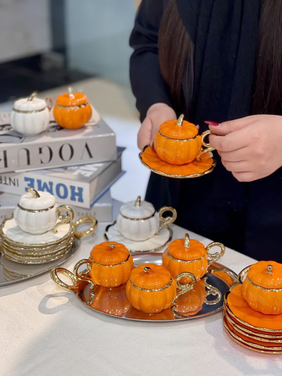 ست-قهوه-خوری-کدو-تنبل-6-نفره-آرو-arow (2) قیمت و خرید ست قهوه خوری کدو تنبل 6 نفره آرو AROW