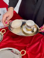 خرید و قیمت سینی پذیرایی استیل دو نفره دسته حلقه AROW