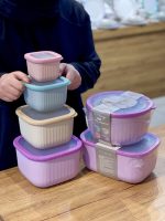 خرید و قیمت ظرف نگهدارنده 4 تایی رنگی وارداتی