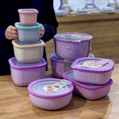 خرید و قیمت ظرف نگهدارنده 4 تایی رنگی وارداتی