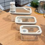 خرید و قیمت ظرف نگهدارنده پیرکس وکیوم دار 3 تایی AROW