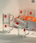 خرید و قیمت لیوان دسته دار طرح مولین برند دلی گلس DELI GLASS