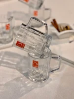 خرید و قیمت لیوان دسته دار طرح مولین برند دلی گلس DELI GLASS