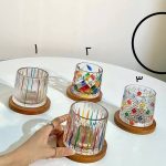 خرید و قیمت لیوان چرخشی رنگی زیره چوبی وارداتی