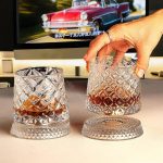 خرید و قیمت لیوان کریستال چرخشی طرحدار وارداتی