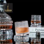 خرید و قیمت لیوان کریستال چرخشی طرحدار وارداتی