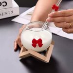 خرید و قیمت ماگ پیرکس پایه بامبو پاپیونی وارداتی