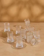 خرید و قیمت ست استکان نعلبکی لب طلایی شیاردار دلی گلس DELI GLASS