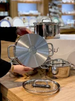 خرید و قیمت سرویس قابلمه استیل 8 پارچه APPOLO محصول AROW ترکیه