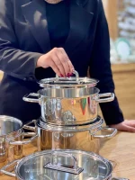 قیمت و خرید سرویس قابلمه استیل ۱۰ پارچه AROW ترکیه مدل SAVOUR