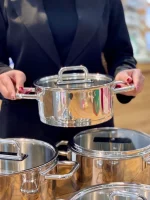 قیمت و خرید سرویس قابلمه استیل ۱۰ پارچه AROW ترکیه مدل SAVOUR