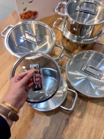 قیمت و خرید سرویس قابلمه استیل ۱۰ پارچه AROW ترکیه مدل SAVOUR