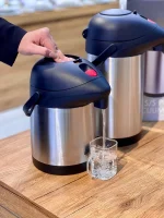 خرید و قیمت فلاسک استیل پمپی دو سایزی DAY DAYS