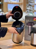 خرید و قیمت فلاسک استیل پمپی دو سایزی DAY DAYS