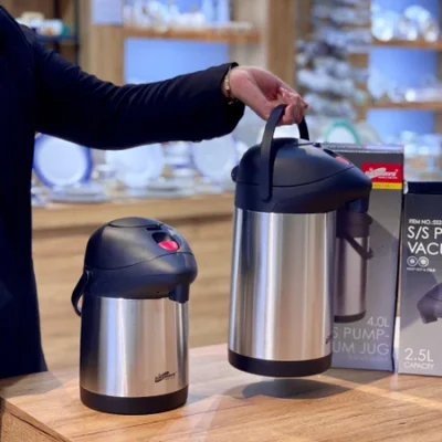 خرید و قیمت فلاسک استیل پمپی دو سایزی DAY DAYS