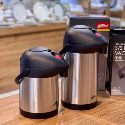 خرید و قیمت فلاسک استیل پمپی دو سایزی DAY DAYS